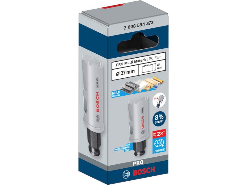 Žaga za izrezovanje lukenj PRO Multi Material PC Plus, 27mm, 2608594373